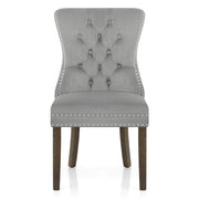Kensington Dining Chair Grey Velvet
