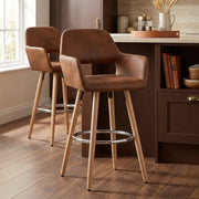 Kite Wooden Stool Antique Brown