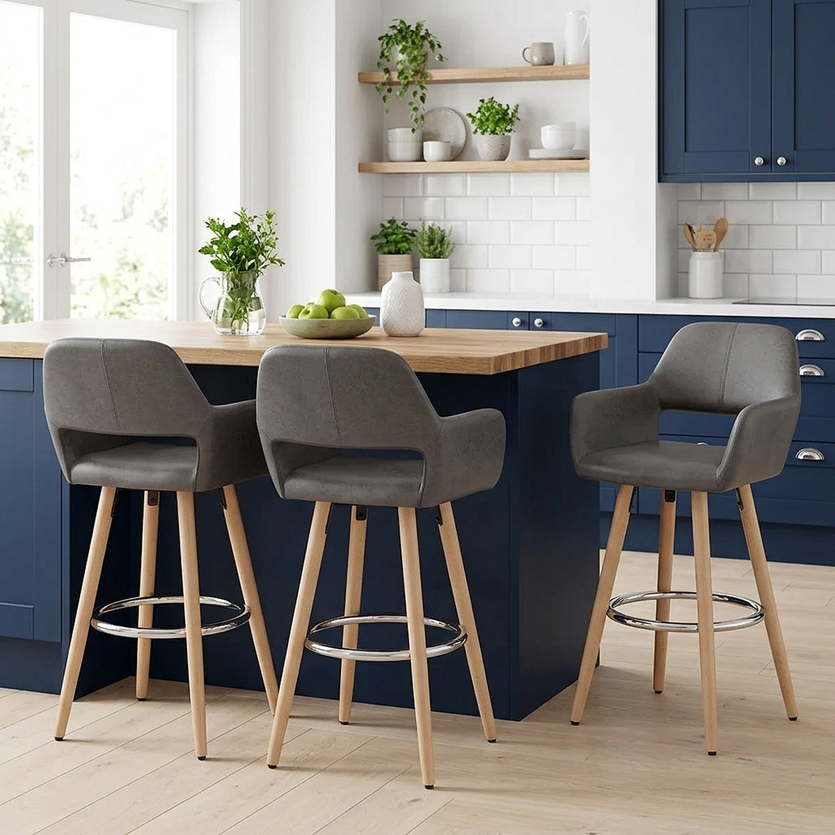 Kite Wooden Stool Grey