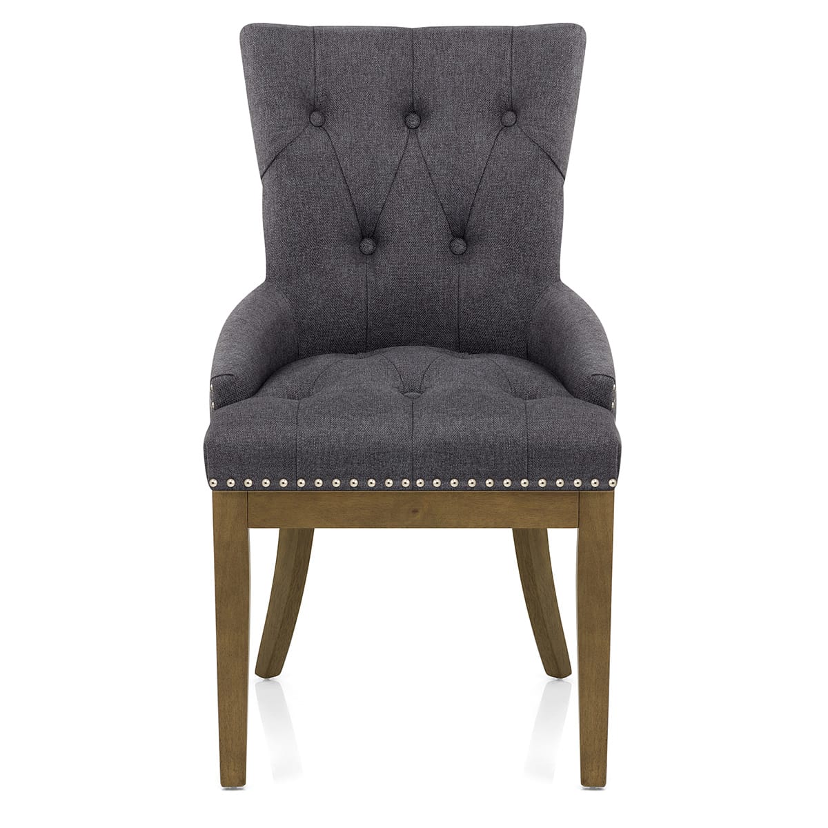 Knightsbridge Oak Chair Charcoal Fabric