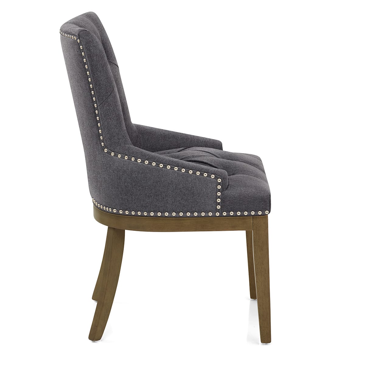 Knightsbridge Oak Chair Charcoal Fabric