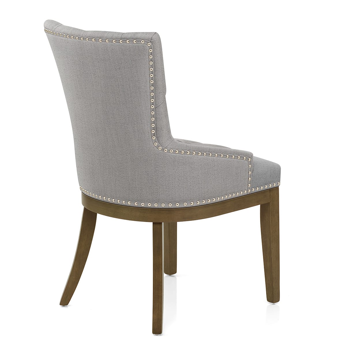 Knightsbridge Oak Chair Grey Fabric