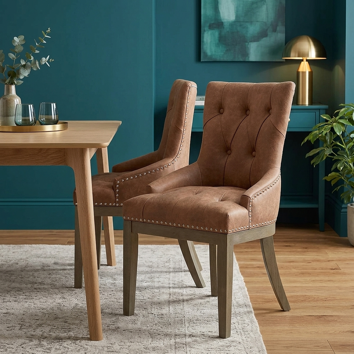 Knightsbridge Oak Chair Tan