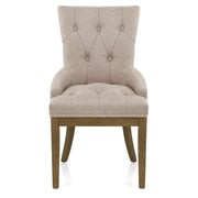 Knightsbridge Oak Chair Tweed Fabric