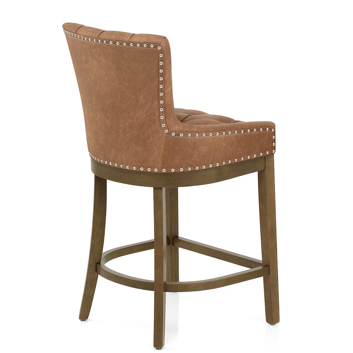 Knightsbridge Oak Stool Tan Leather