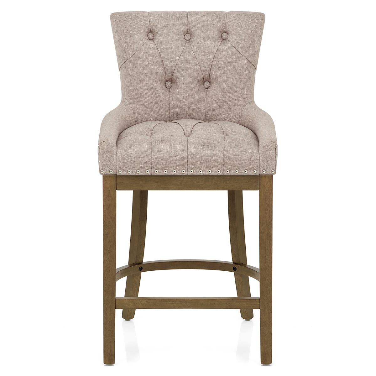 Knightsbridge Oak Stool Tweed Fabric