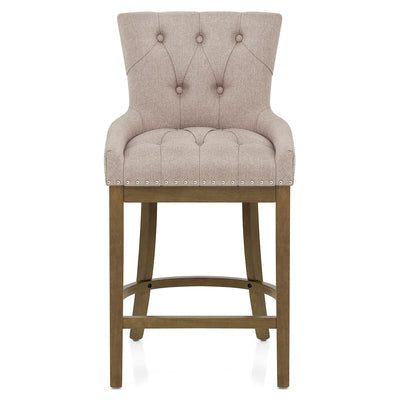 Knightsbridge Oak Stool Tweed Fabric