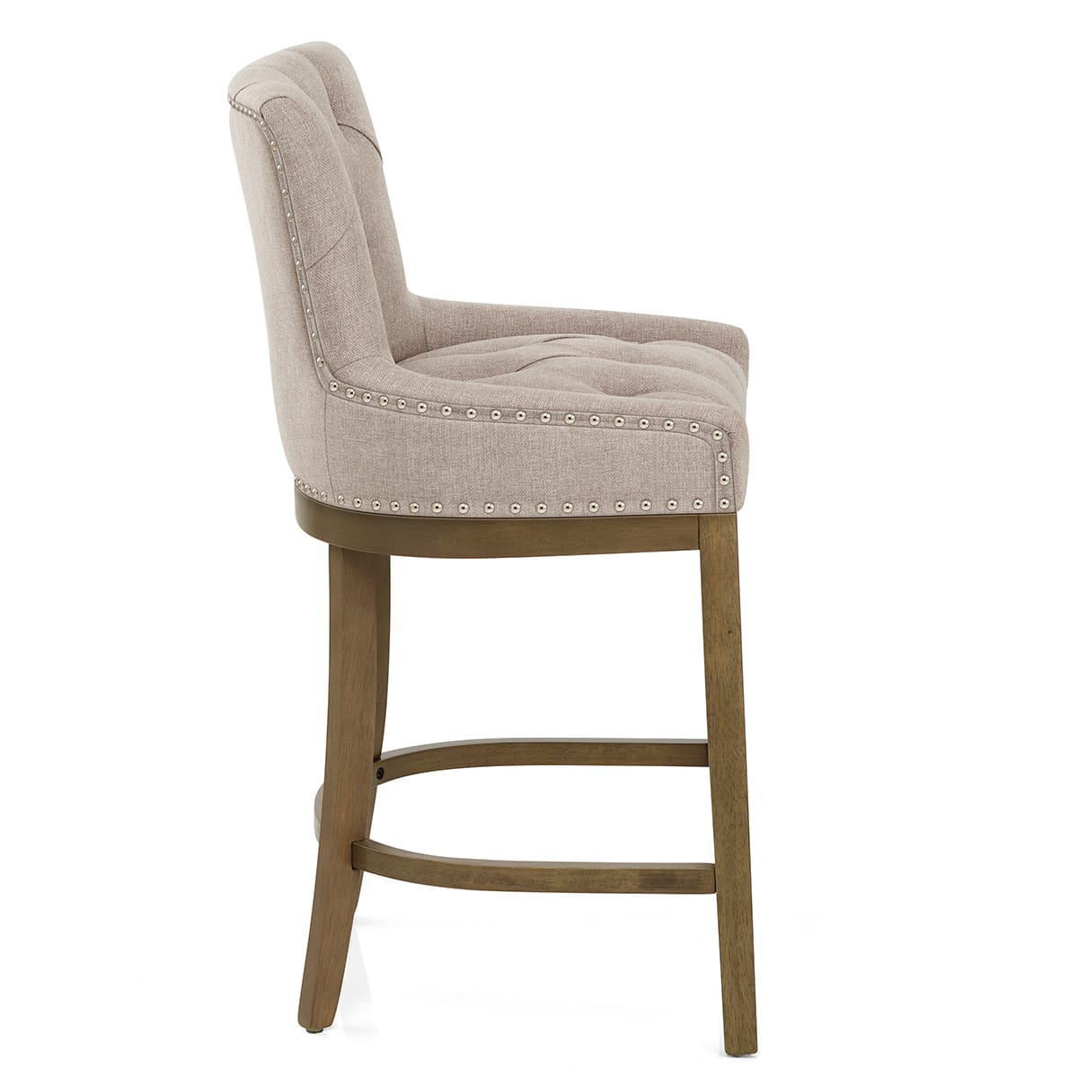 Knightsbridge Oak Stool Tweed Fabric