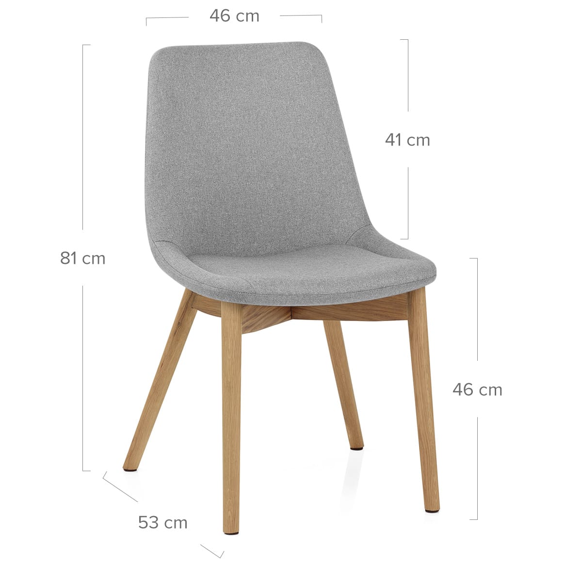 Kobe Dining Chair Oak & Light Grey