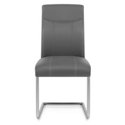 Lancaster Dining Chair Grey Leather