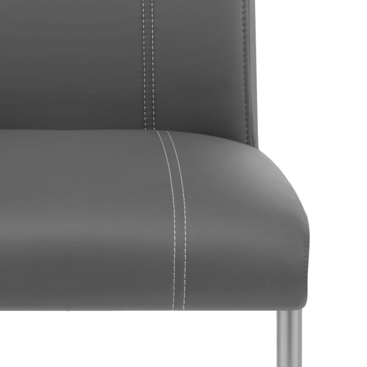 Lancaster Dining Chair Grey Leather