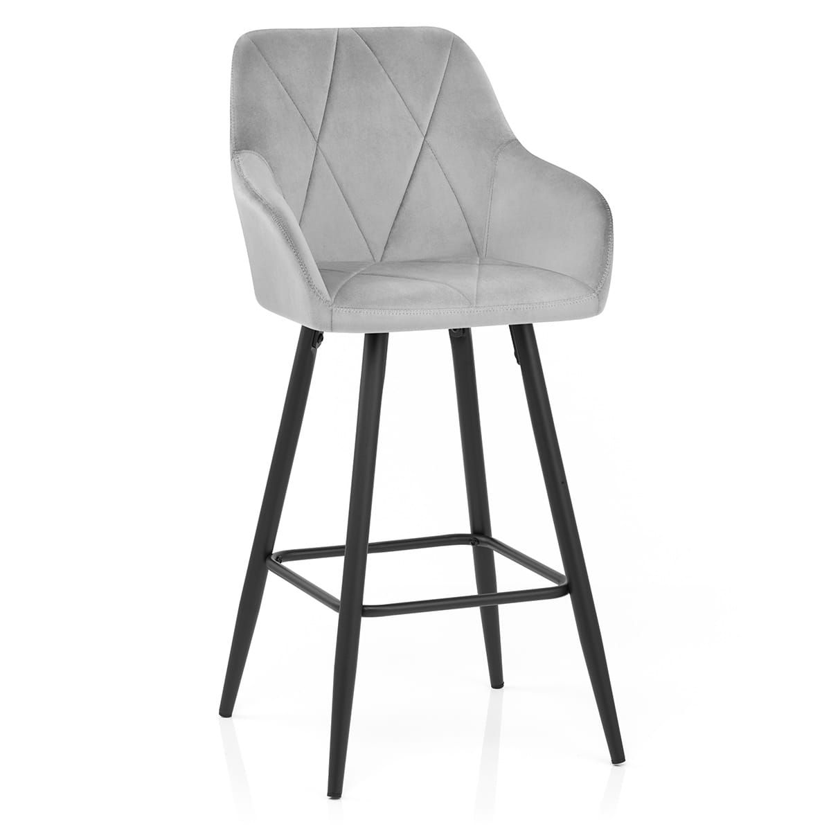 Lanson Bar Stool Grey Velvet