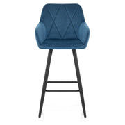 Lanson Bar Stool Midnight Blue Velvet