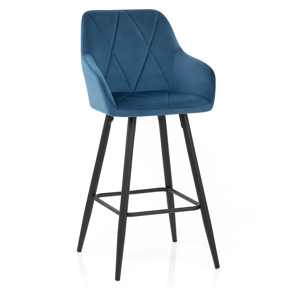 Lanson Bar Stool Midnight Blue Velvet