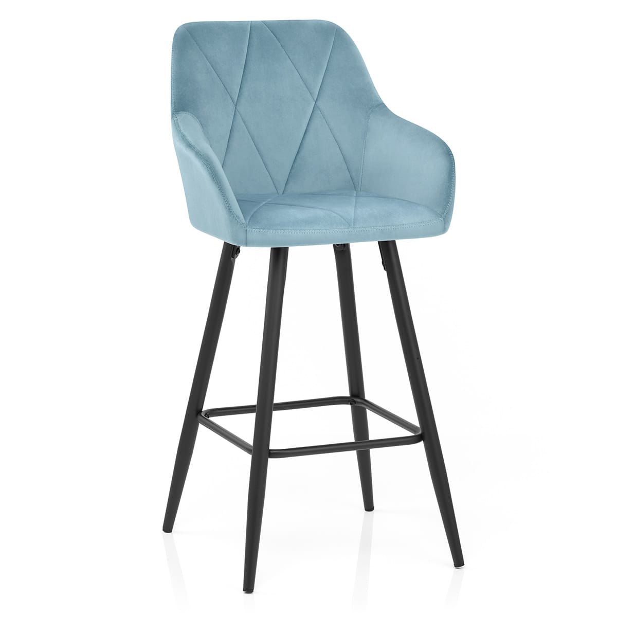 Lanson Bar Stool Sky Blue Velvet