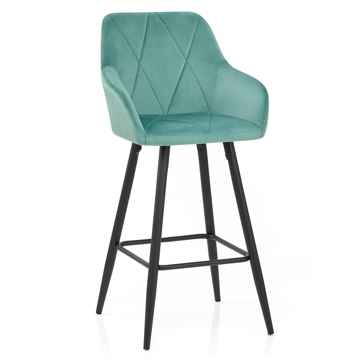 Lanson Bar Stool Teal Velvet