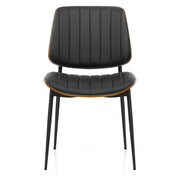 Lara Dining Chair Black & Walnut