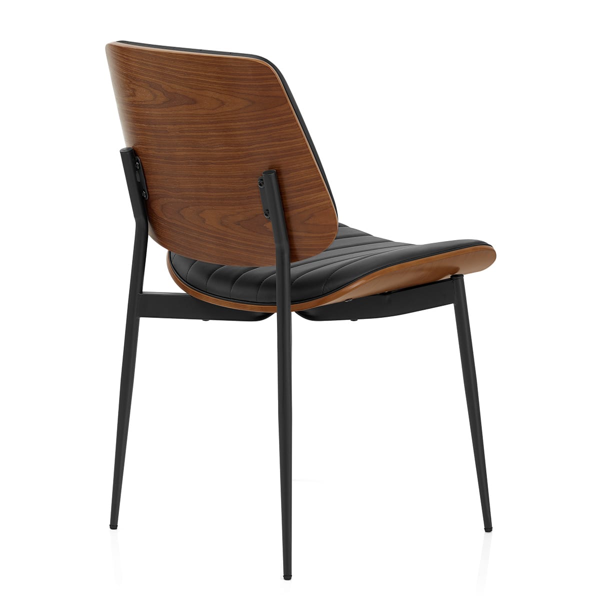 Lara Dining Chair Black & Walnut