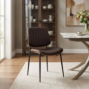 Lara Dining Chair Brown & Walnut