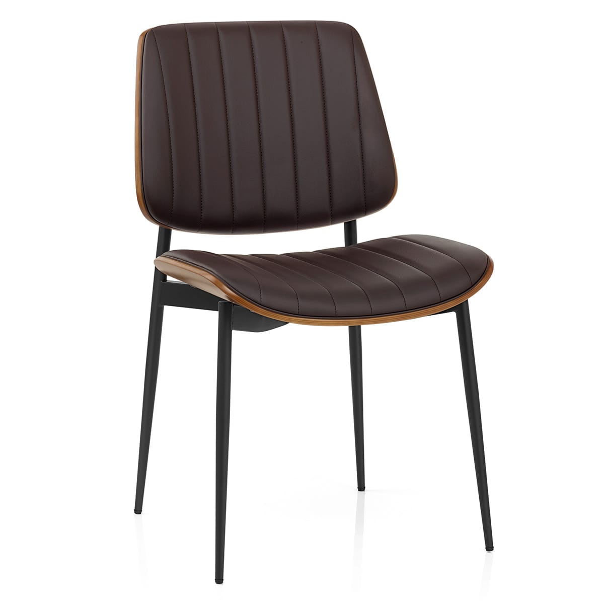 Lara Dining Chair Brown & Walnut