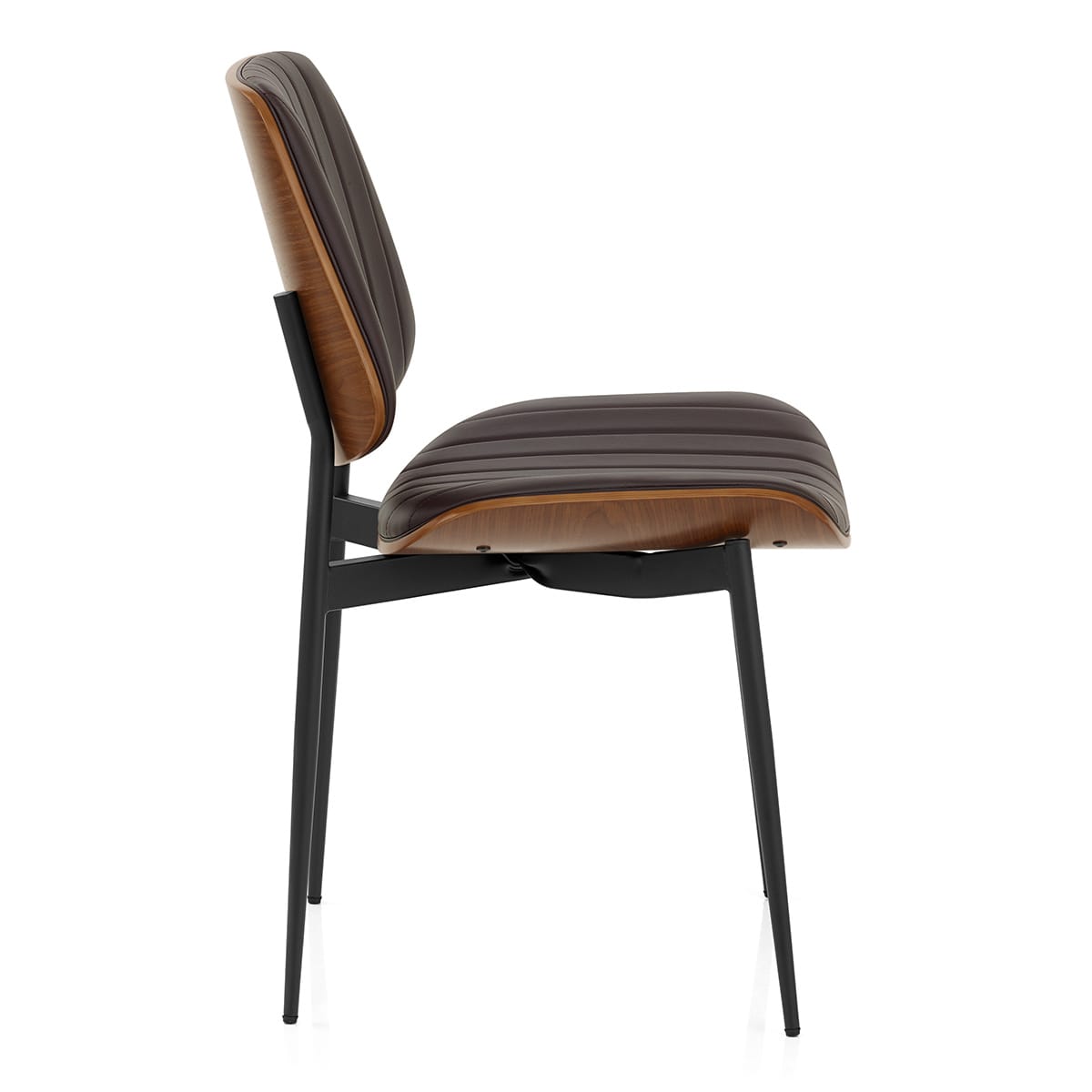 Lara Dining Chair Brown & Walnut