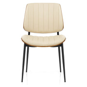 Lara Dining Chair Cream & Walnut
