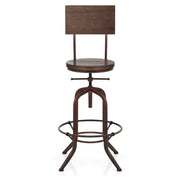 Lathe Wooden Stool Antique Copper