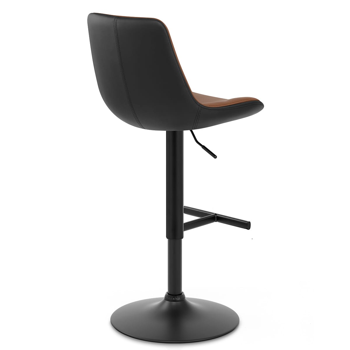 Lattice Stool Black & Tan Leather