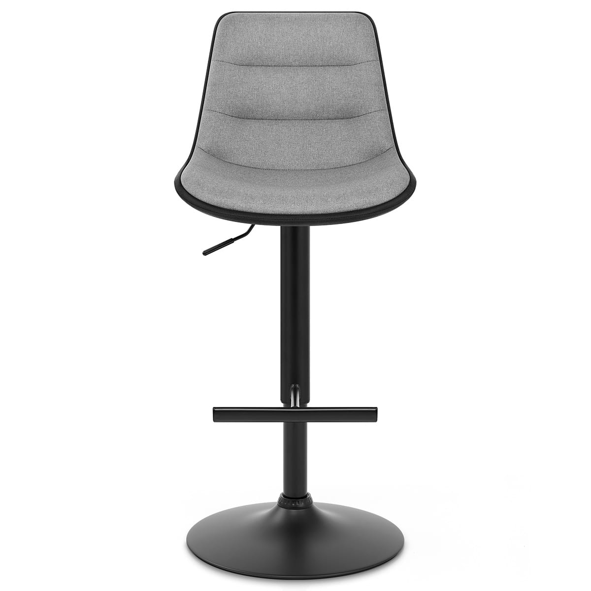 Lattice Stool Charcoal & Grey Fabric