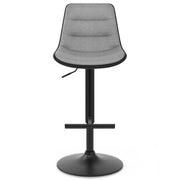 Lattice Stool Charcoal & Grey Fabric