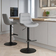 Lattice Stool Grey Fabric