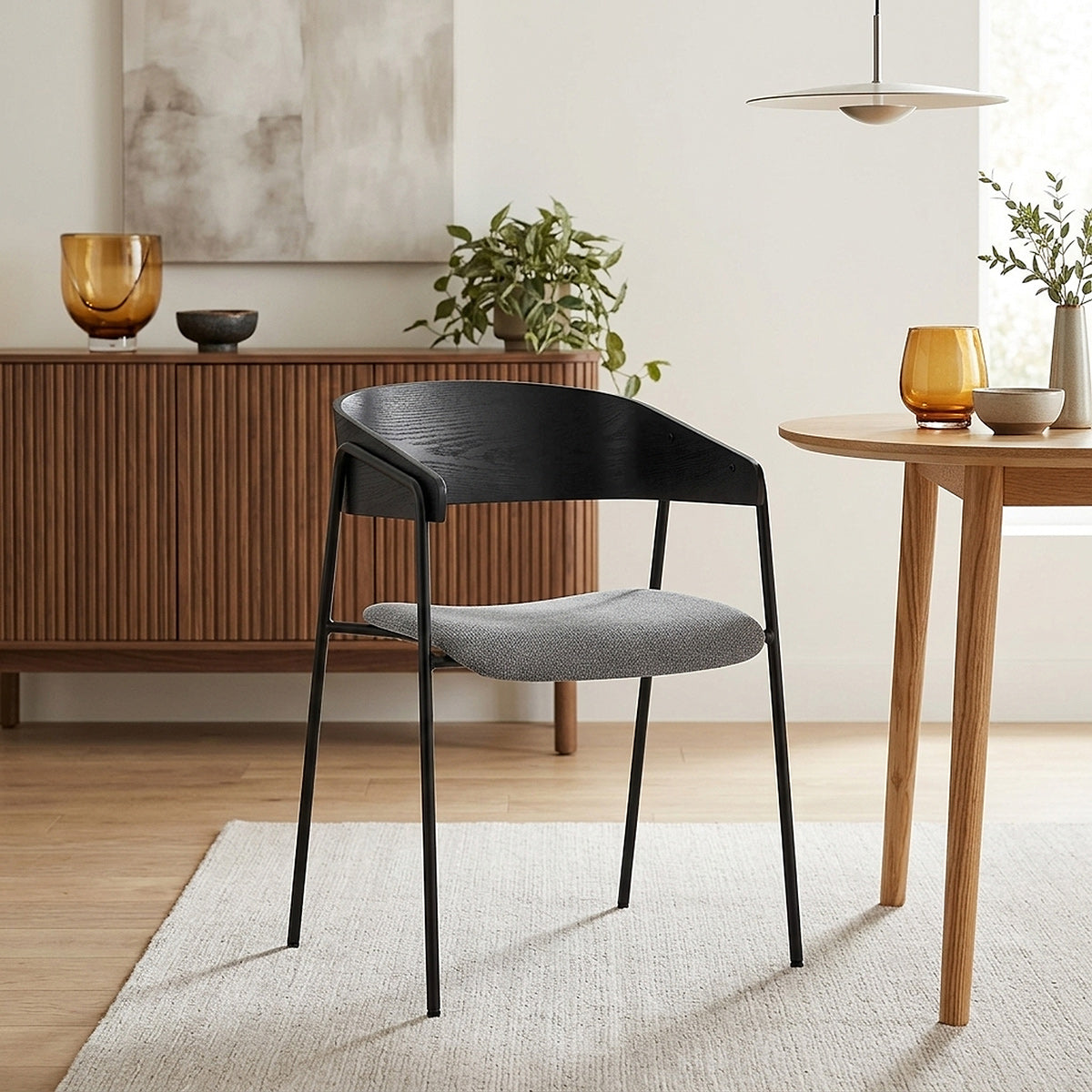 Lauren Dining Chair Grey Fabric