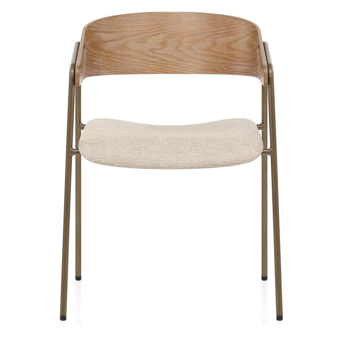 Lauren Oak Dining Chair Beige Fabric