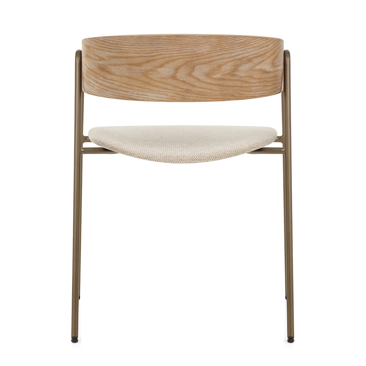 Lauren Oak Dining Chair Beige Fabric