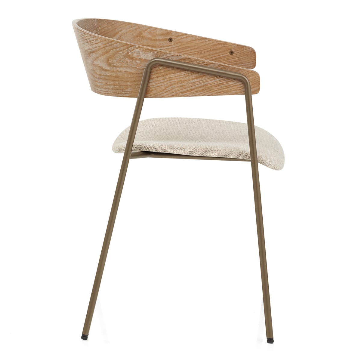 Lauren Oak Dining Chair Beige Fabric