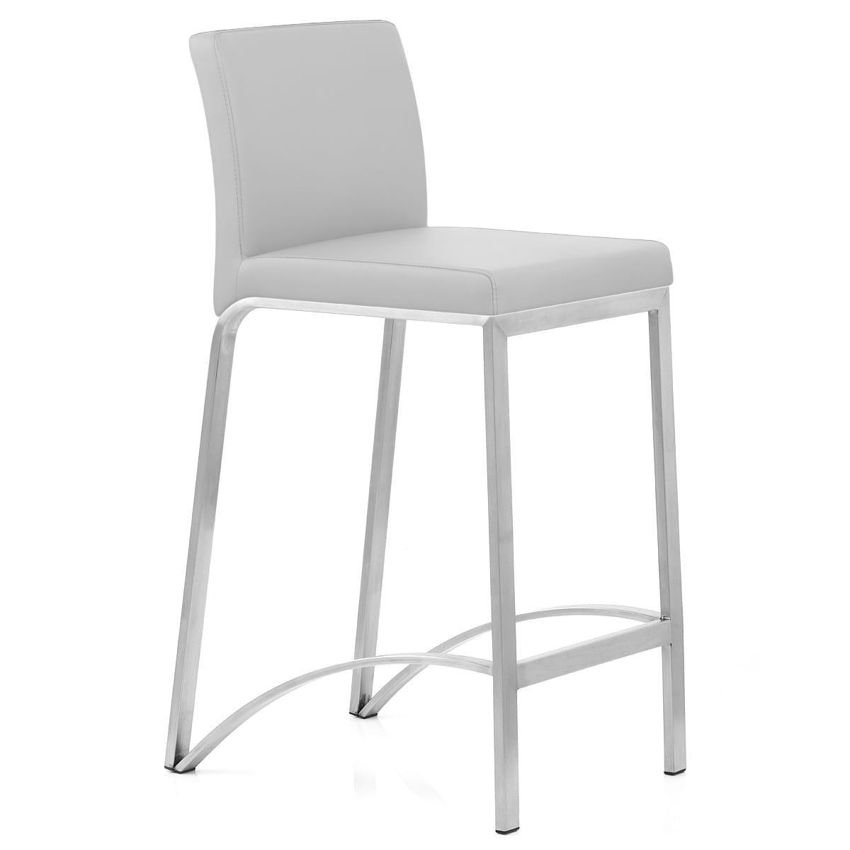 Leah Brushed Stool Grey