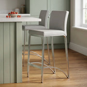 Leah Brushed Stool Grey