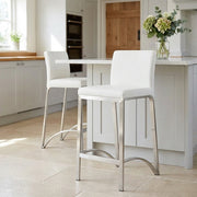 Leah Brushed Stool White