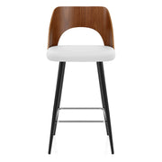 Leo Bar Stool Walnut & White