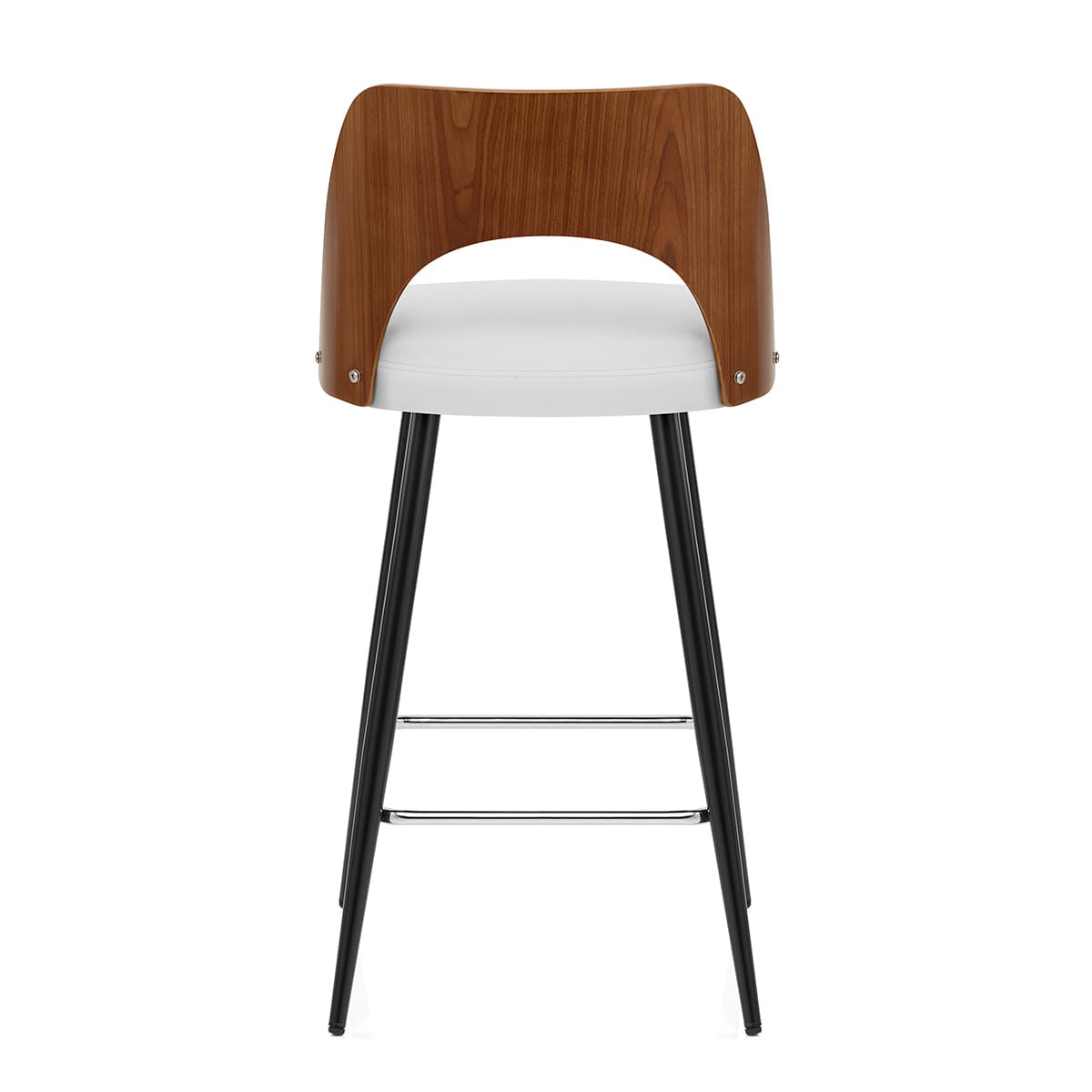 Leo Bar Stool Walnut & White