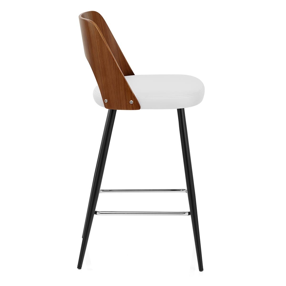 Leo Bar Stool Walnut & White
