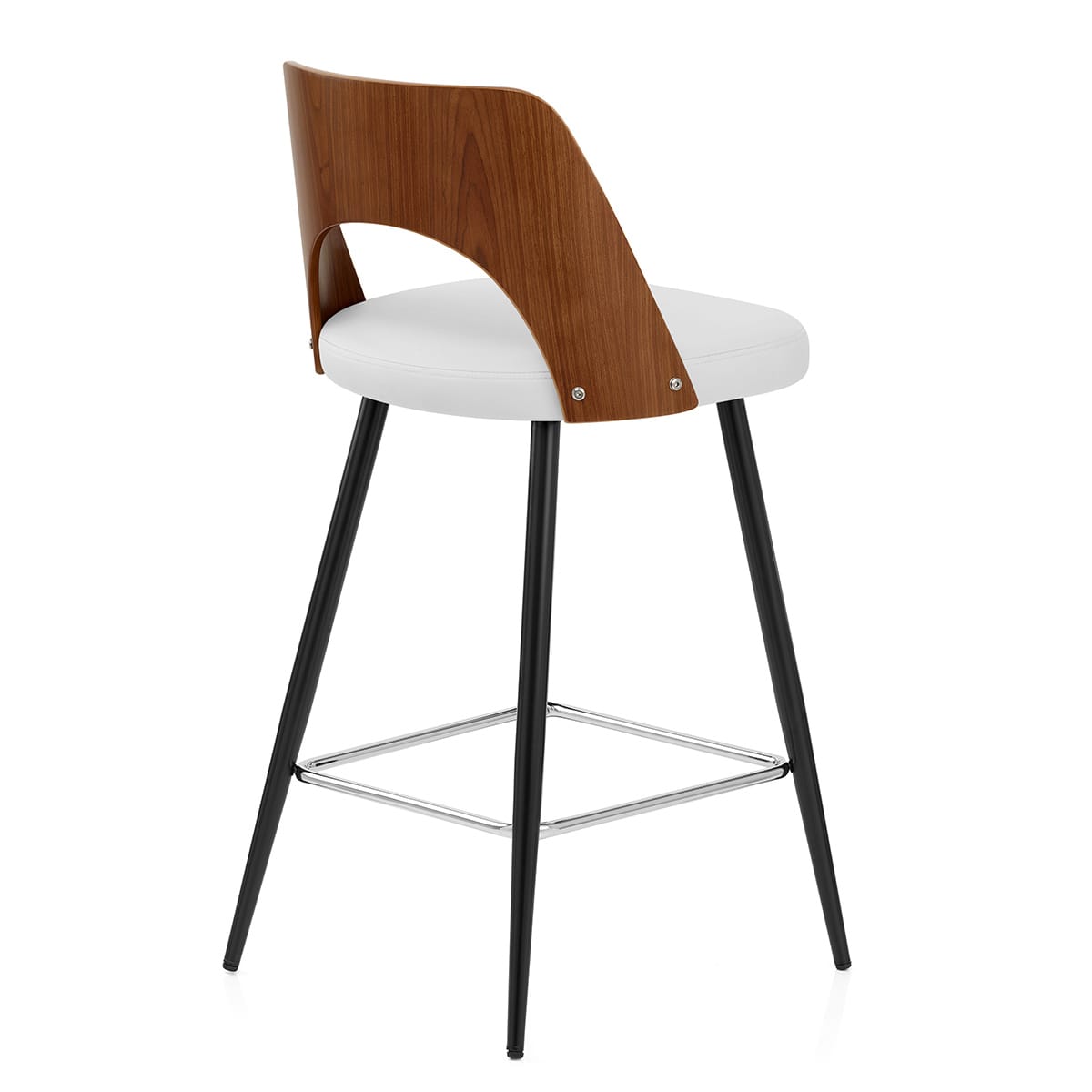 Leo Bar Stool Walnut & White