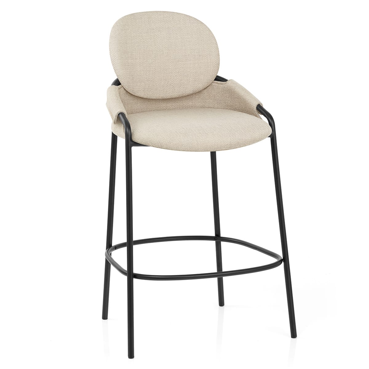 Levante Bar Stool Beige Fabric