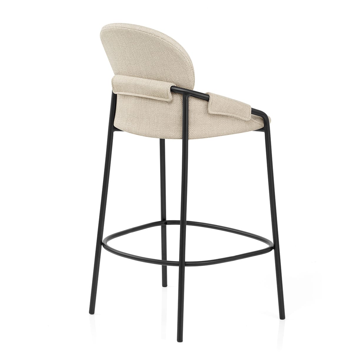 Levante Bar Stool Beige Fabric