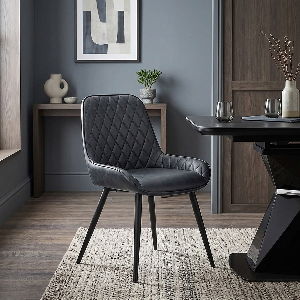 Lincoln Chair Antique Midnight Blue