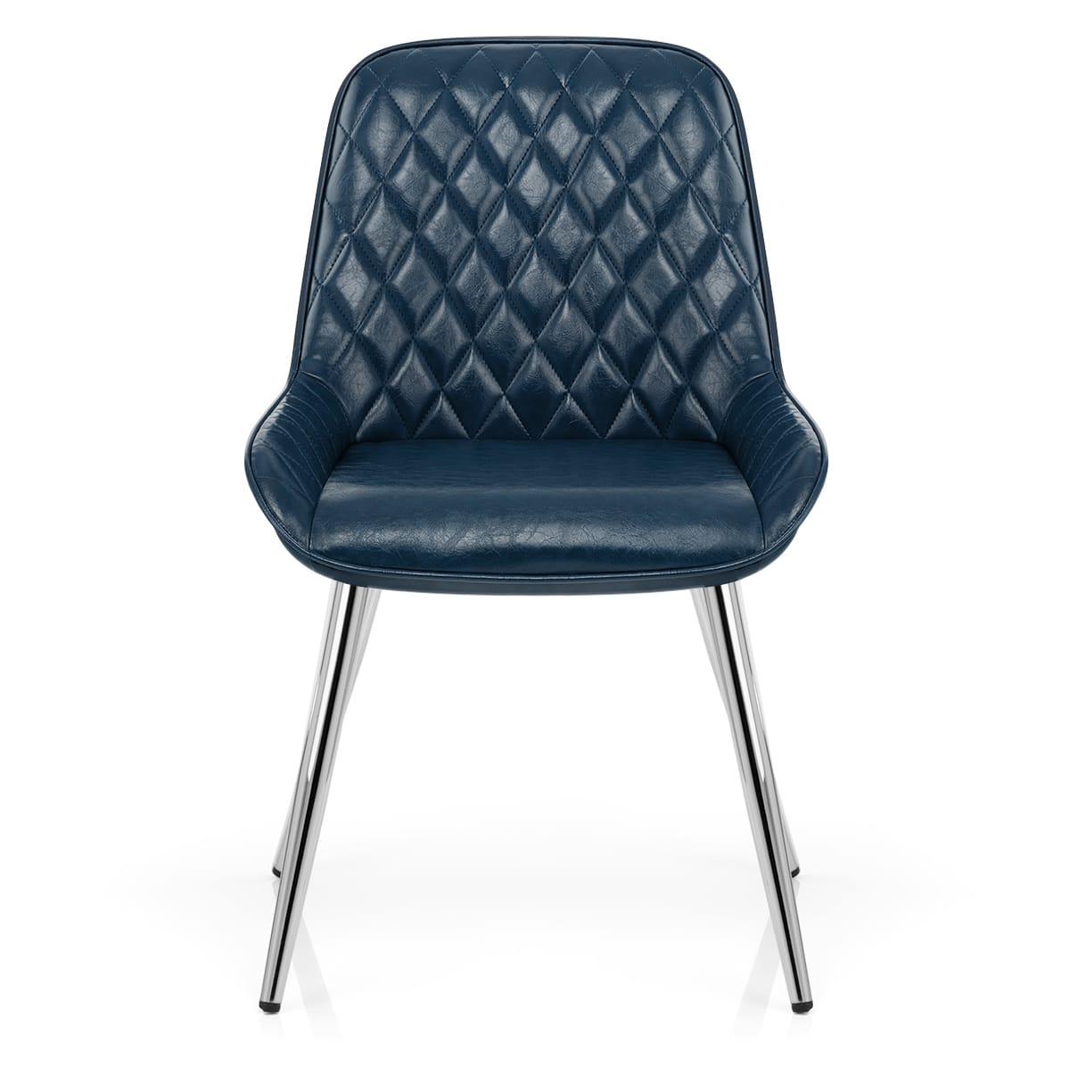 Lincoln Chrome Chair Antique Blue