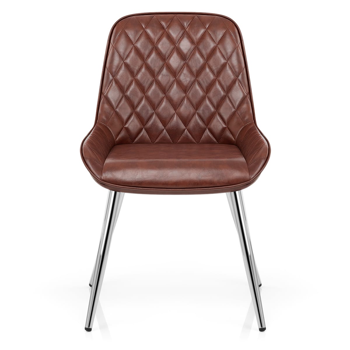 Lincoln Chrome Chair Antique Brown