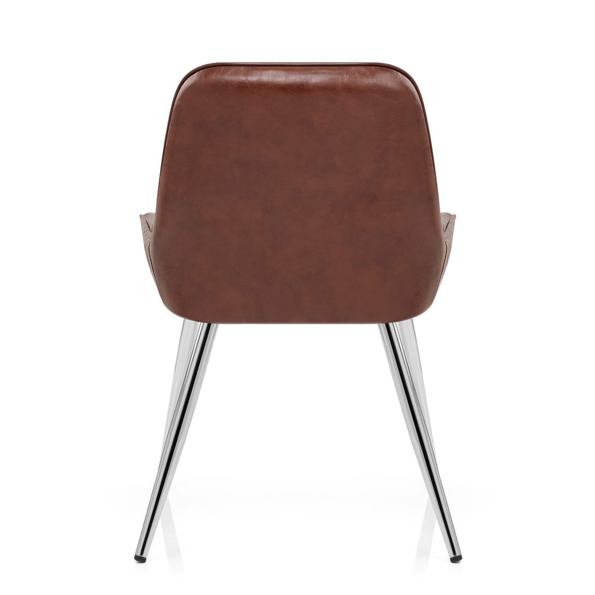 Lincoln Chrome Chair Antique Brown