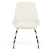 Lincoln Chrome Chair Antique Cream