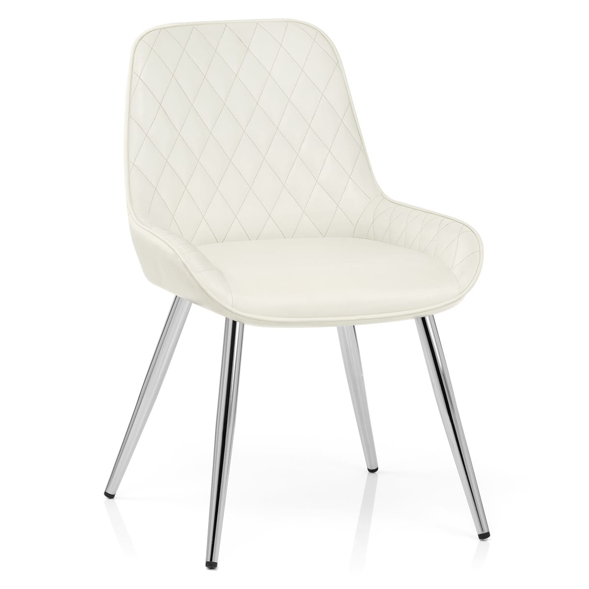 Lincoln Chrome Chair Antique Cream
